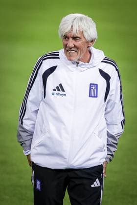 THESSALONIKI , 30-09-2026 , Toumba Stadium , season 2026 2027 , UEFA Nations League football , Picture shows Greece trainer coach Ivan Jovanovic during the press conference, PK, Pressekonferenz md-1 and training Press conference Greece and training in Thessaloniki  x207758854x Copyright: