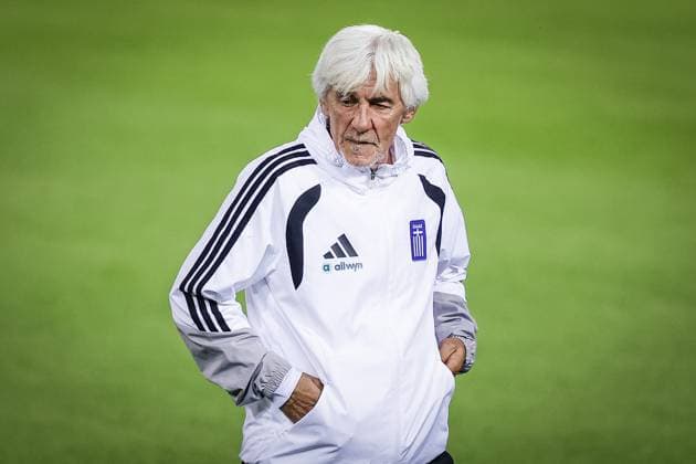 THESSALONIKI , 30-09-2026 , Toumba Stadium , season 2026 2027 , UEFA Nations League football , Picture shows Greece trainer coach Ivan Jovanovic during the press conference, PK, Pressekonferenz md-1 and training Press conference Greece and training in Thessaloniki  x207758858x Copyright: