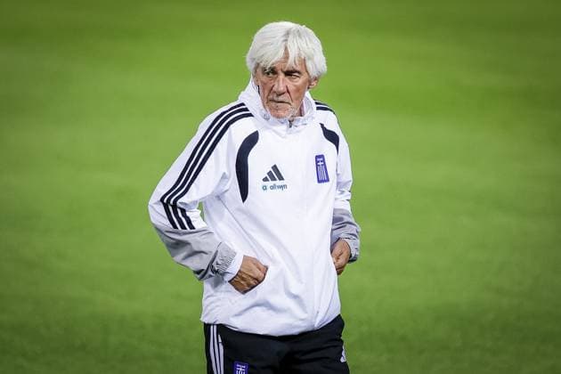 THESSALONIKI , 30-09-2026 , Toumba Stadium , season 2026 2027 , UEFA Nations League football , Picture shows Greece trainer coach Ivan Jovanovic during the press conference, PK, Pressekonferenz md-1 and training Press conference Greece and training in Thessaloniki  x207758864x Copyright: