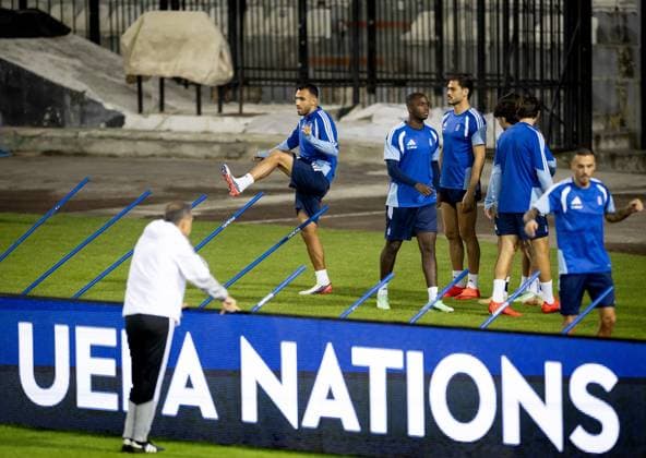 THESSALONIKI - Vangelis Pavlidis of the Greek national team, Nationalteam during a training session at PAOK FC s Toumba Stadium, ahead of the Nations League match between the Netherlands and Greece. KOEN VAN WEEL ANP xVIxANPxSportx xxANPxIVx 570909442 originalFilename: 570909442.jpg