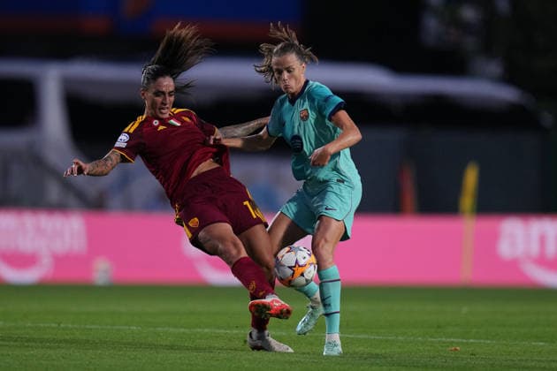 Roma™s Martina Piemonte during the Uefa Women™s Champions League soccer match between Roma and Barcellona at the Rome s Tre Fontane stadium, Italy - Wednesday September 30, 2026 - Soccer ( Photo by Alfredo Falcone LaPresse )  Copyright: xAlfredoxFalcone LaPressex
