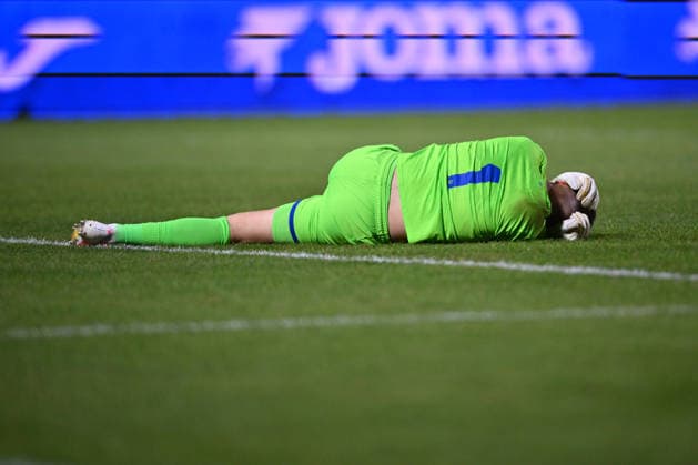 Romania v Finland, U21, U 21 Stefan Lefter reacts during the European Under-21 Championship 2027, Qualifying round game between Romania and Finland at Eugen Popescu stadium in Targoviste, Romania, 30 September 2026. ALEX NICODIM Imago Images Copyright: xAlexxNicodimx