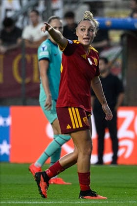 IPA89149464 - Giada Greggi of A.S. Roma Femminile during the match between A.S. Roma Femminile and FC Barcelona, Barca Women in the UEFA Women s Champions League at Tre Fontane Stadium in Rome on September 30, 2026.  Copyright: xMarioxQuartapelle IPAxSportx xx IPA89149464