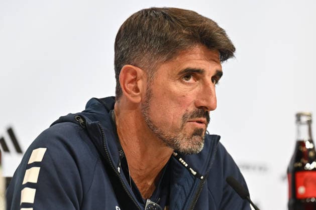 SERBIA press conference, PK, Pressekonferenz VELJKO PAUNOVIC coach of Serbia press conference at Allianz arena , Munich 01.10.2026 Foto: FOOTBALL, SERBIA, GERMANY, UEFA NATIONS LEAGUE, PRESS CONFEFERENCE Munich Allianz arena Germany Copyright: xMarkoxMetlas xMNxPressx