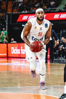 Armel Traore of ratiopharm ulm controls the ball during the BKT EuroCup 2026–2027 game between ratiopharm ulm and Balkan Botevgrad at ratiopharm Arena on September 30, 2026, in Neu Ulm, Germany. Photo by Harry Langer, DeFodi Images
