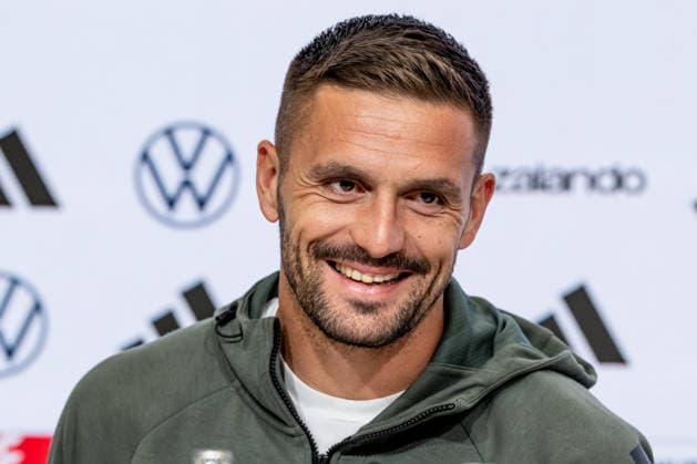 Luka Jovic, Serbia, 08 Portrait, GER, Germany vs. Serbia, Soccer, UEFA Nations League, League Phase League A, Post-Match Press Conference, 2026–2027 Season, September 30, 2026 DFL DFB REGULATIONS PROHIBIT ANY USE OF PHOTOGRAPHS AS IMAGE SEQUENCES AND OR QUASI-VIDEO Photo: HMB Media, Heike Feiner Copyright: HMBxMedia HeikexFeiner