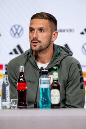 Luka Jovic, Serbia, 08 Portrait, GER, Germany vs. Serbia, Soccer, UEFA Nations League, League Phase League A, Post-Match Press Conference, 2026–2027 Season, September 30, 2026 DFL DFB REGULATIONS PROHIBIT ANY USE OF PHOTOGRAPHS AS IMAGE SEQUENCES AND OR QUASI-VIDEO Photo: HMB Media, Heike Feiner Copyright: HMBxMedia HeikexFeiner
