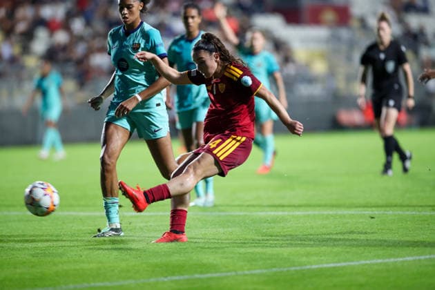 IPA89150021 - Roma vs. Barcelona during the AS Roma vs. FC Barcelona, Barca UEFA Champions League Women s soccer match in Rome, Italy, on September 30, 2026  Copyright: xLuigixMariani IPAxSportx xx IPA89150021