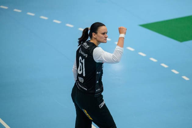 Nicole Roth, HSG Blomberg Lippe, 61 Cheers for the Save, GER, Thueringer HC vs. HSG Blomberg Lippe, Handball, DHB Cup, 2026–2027 Season, 2nd Round, Wednesday, 7:00 p.m., September 30, 2026 GER, Thüringer HC vs. HSG Blomberg Lippe, Handball, DHB Cup, 2026–2027 Season, Round 2, Wednesday, 7:00 p.m., September 30, 2026, Bad Langensalza Copyright: xMartinxHerbstx