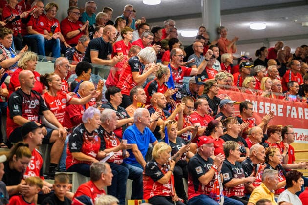 Spectators and fans from Bad Langensalza, Germany; Thüringer HC vs. HSG Blomberg Lippe; handball; DHB Cup; 2026–2027 season; 2nd round, Wednesday, 7:00 p.m., September 30, 2026 GER, Thuringer HC vs. HSG Blomberg Lippe, handball, DHB Cup, 2026–2027 season, Round 2, Wednesday, 7:00 p.m., September 30, 2026, Bad Langensalza Copyright: xMartinxHerbstx