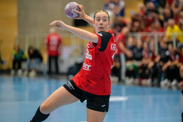Levke Kretschmann, Thuringer HC, 17 on a 7-meter throw (GER), Thuringer HC vs. HSG Blomberg Lippe, Handball, DHB Cup, 2026–2027 season, 2nd round, Wednesday, 7:00 p.m., September 30, 2026 (GER), Thuringer HC vs. HSG Blomberg Lippe, Handball, DHB Cup, 2026–2027 season, Round 2, Wednesday, 7:00 p.m., September 30, 2026, Bad Langensalza Copyright: xMartinxHerbstx