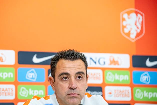 THESSALONIKI Netherlands head coach Xavi Hernandez during the press conference ahead of the UEFA Nations League match between Greece and the Netherlands at Toumba Stadium on September 30, 2026, in Thessaloniki, Greece. Photo by DeFodi Images