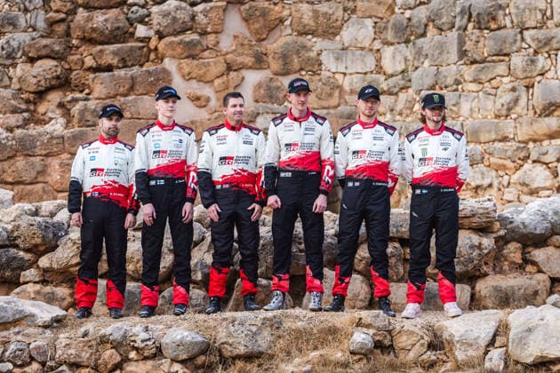 AUTO - WRC, Motorsport Rallye, WM - RALLY ITALIA SARDEGNA 2026 EVANS Elfyn, MARTIN Scott, TOYOTA GR Yaris Rally1, portrait, SOLBERG Oliver, EDMONDSON Elliott, TOYOTA GR Yaris Rally1, portrait, PAJARI Sami, SALMINEN Marko, TOYOTA GR Yaris Rally1, portrait during the 2026 Rally Italia Sardegna, 13th round of the 2026 WRC World Rally Car Championship, from October 1 to 4, 2026 at Alghero, Italy - AlgheroItaly Copyright: xNikosxKatikisx