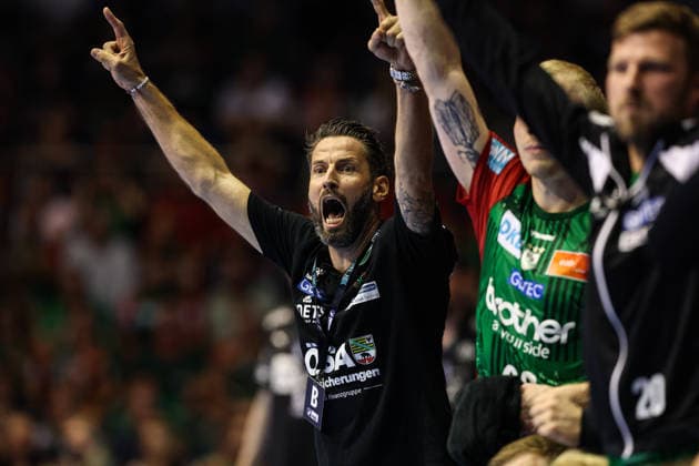 Coach Bennet Wiegert, SC Magdeburg, Handball Bundesliga, 2026–2027 season, SC Magdeburg vs. THW Kiel at the GETEC Arena in Magdeburg, Handball, Germany, September 30, 2026