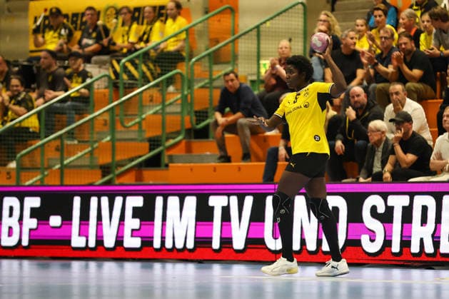 GER, BVB Borussia Dortmund Handball vs. SV Union Halle Neustadt, Handball, DHB Women s Cup, 2026–2027 Season, September 30, 2026, Laetitia Quist, BVB Borussia Dortmund Handball (GER), BVB Borussia Dortmund Handball vs. SV Union Halle Neustadt, Handball, DHB Women’s Cup, 2026–2027 Season, September 30, 2026, Dortmund Copyright: xEibner-Pressefoto JavadxMohammadpourx EP_JMR