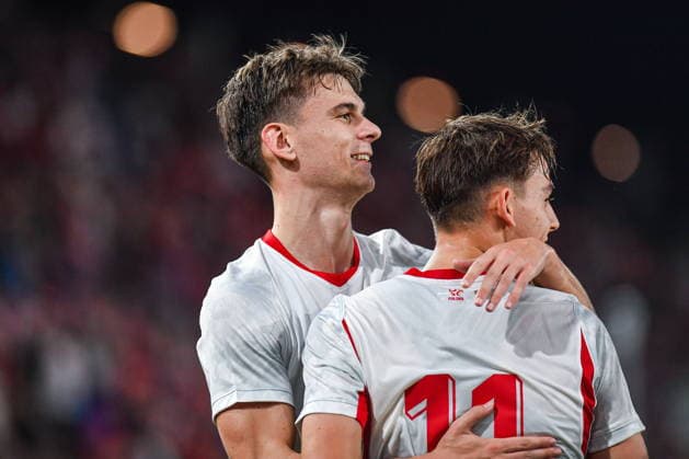 2026.09.30 Katowice Pilka nozna Reprezentacja Polski U21, U 21 Eliminacje Mistrzostw Europy U-21 Sezon 2026 2027 Polska U-21 - Szwecja U-21 N z Milosz Matysik, Bartosz Mazurek, radosc, radosc po golu, radosc po bramce Foto Marcin Bulanda PressFocus 2026.09.30 Katowice Football Polish national team, Nationalteam U21 UEFA EURO, EM, Europameisterschaft,Fussball 2027 Qualifying Season 2026 2027 Polska U-21 - Szwecja U-21 Milosz Matysik, Bartosz Mazurek, radosc, radosc po golu, radosc po bramce Credit: Marcin Bulanda PressFocus NEWSPIX.PL --- newspix.pl