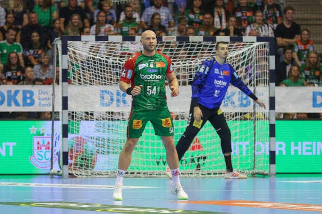 September 30, 2026, xgox, Opel HBL Handball, SC Magdeburg vs. THW Kiel (emspor), from left: Oscar Bergendahl (Magdeburg), 54 (Magdeburg)