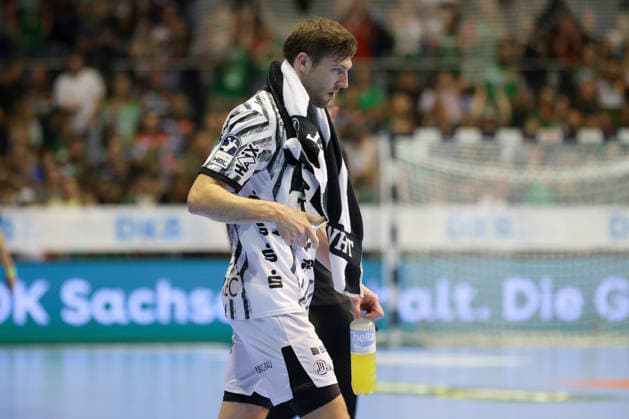 September 30, 2026, xgox, Opel HBL Handball, SC Magdeburg vs. THW Kiel, emspor, from left: Lukas Zerbe (Kiel), 24, looks disappointed, dejected, disappointed (Magdeburg)