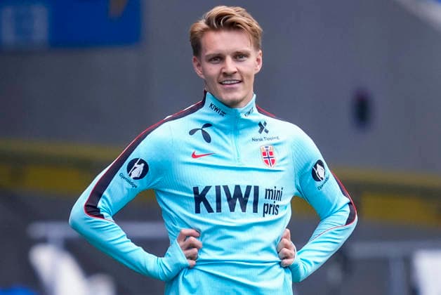 Soccer, Nations League: Wales vs. Norway, Nations League: Cardiff, Wales, September 30, 2026. Martin Odegaard during training at Cardiff City Stadium the day before the match against Wales. Photo by Lise Aserud, NTB, Cardiff, Wales. FOR EDITORIAL USE ONLY. RESTRICTED USE FOR BETTING COMPANIES.  Copyright: xLisexAserudx xNTBx