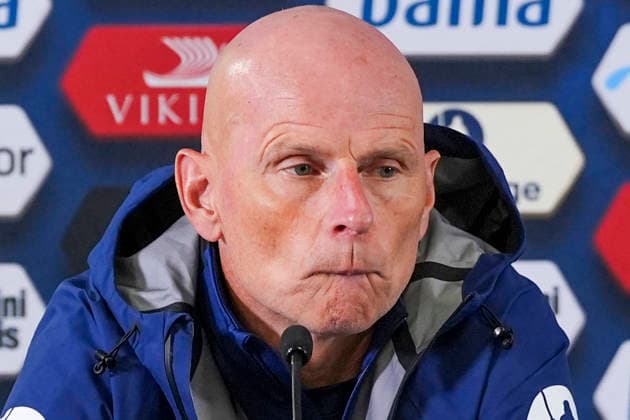 Soccer, Nations League: Wales vs. Norway, Nations League: Cardiff, Wales 20260930 National team manager Stale Solbakken during a press conference before training at Cardiff City Stadium the day before the match against Wales. Photo by Lise Aserud, NTB, Cardiff, Wales. EDITORIAL USE ONLY. RESTRICTED USE FOR BETTING COMPANIES.  Copyright: xLisexAserudx xNTBx