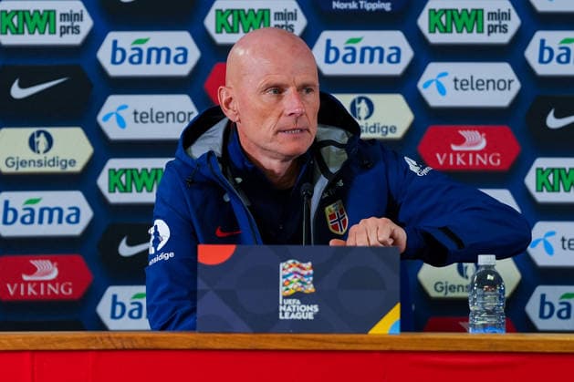 Soccer, Nations League: Wales vs. Norway, Nations League in Cardiff, Wales 20260930 National team coach Stale Solbakken during a press conference ahead of training at Cardiff City Stadium on the day of the match against Wales. Photo: Lise Aserud, NTB, Cardiff, Wales. EDITORIAL USE ONLY. RESTRICTED USE FOR BETTING COMPANIES.  Copyright: xLisexAserudx xNTBx