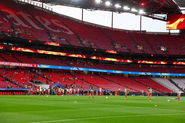 Lisbon, Portugal, September 30: Empty bleachers during the UEFA Women s Champions League 2026–27, Group Stage Matchday 2 match between SL Benfica and FC Bayern Munich on September 30, 2024, in Lisbon, Portugal Copyright: HMBxMedia JoaquimxFerreira
