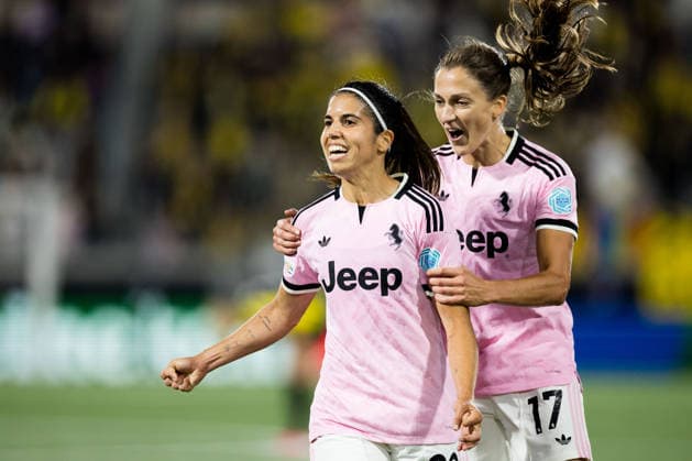 September 30, 2026: Alba Redondo, Emma Stolen Godo, and Estela Carbonell of Juventus celebrate during the Women’s Champions League soccer match between Häcken and Juventus on September 30, 2026 in Gothenburg. Photo by Michael Erichsen, BILDBYRAN COP 89 MI1032 soccer football fotball UEFA Women’s Champions League Häcken Juventus women’s soccer BBENG soccer football fotball UEFA Women’s Champions League Häcken Juventus women’s soccer BBENG celebration  Copyright: MICHAELxERICHSEN BB260930MI081