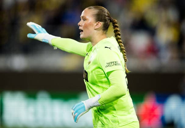 September 30, 2026: Goalkeeper Hanna Karlsson of Häcken during the Women s Champions League soccer match between Häcken and Juventus on September 30, 2026 in Gothenburg. Photo by Michael Erichsen, BILDBYRAN COP 89 MI1032 soccer football fotball UEFA Women s Champions League Häcken Juventus women s BBENG soccer football fotball UEFA Women s Champions League Häcken Juventus women s BBENG  Copyright: MICHAELxERICHSEN BB260930MI084
