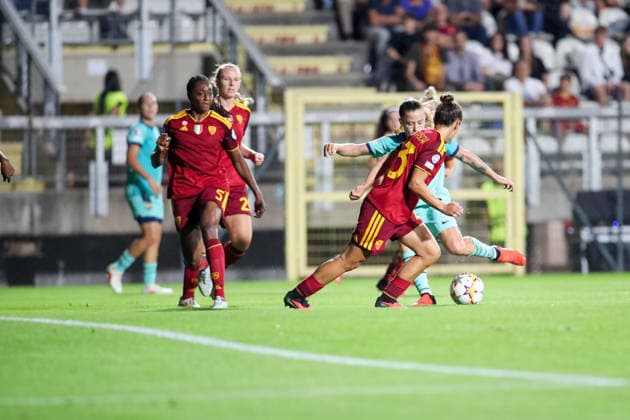 IPA89151711 - Roma vs. Barcelona during the AS Roma vs. FC Barcelona, Barca UEFA Champions League Women s soccer match in Rome, Italy, on September 30, 2026  Copyright: xLuigixMariani IPAxSportx xx IPA89151711