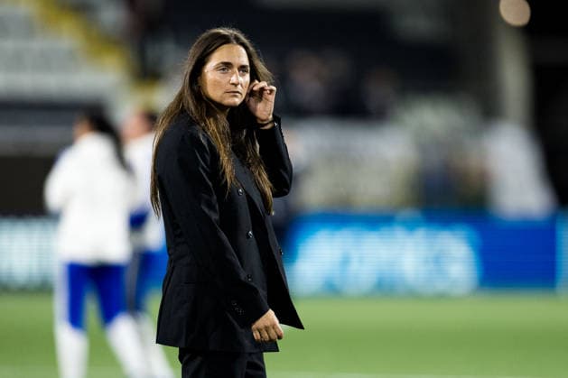 September 30, 2026: Häcken head coach Elena Sadiku looks dejected after the Women’s Champions League soccer match between Häcken and Juventus on September 30, 2026 in Gothenburg. Photo by Michael Erichsen. BILDBYRAN COP 89 MI1032 soccer football fotball UEFA Women’s Champions League Häcken Juventus women’s team BBENG soccer football fotball UEFA Women’s Champions League Häcken Juventus women’s team BBENG dejected  Copyright: MICHAELxERICHSEN BB260930MI086