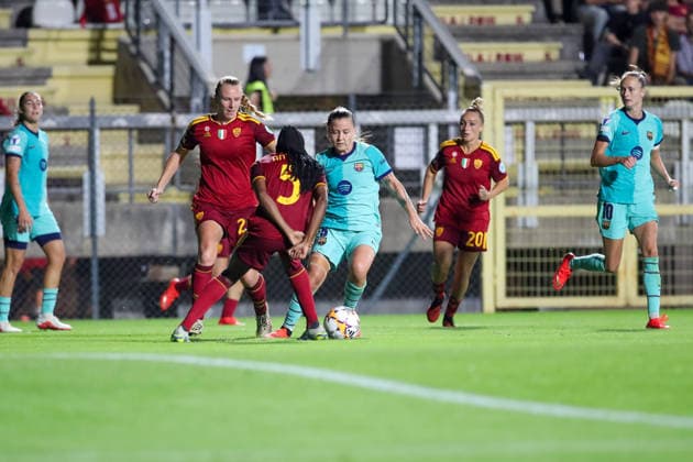 IPA89151708 - Roma vs. Barcelona during the AS Roma vs. FC Barcelona, Barca UEFA Champions League Women s soccer match in Rome, Italy, on September 30, 2026  Copyright: xLuigixMariani IPAxSportx xx IPA89151708