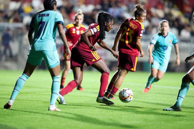 IPA89151714 - Roma vs. Barcelona during the AS Roma vs. FC Barcelona, Barca UEFA Champions League Women s soccer match in Rome, Italy, September 30, 2026  Copyright: xLuigixMariani IPAxSportx xx IPA89151714