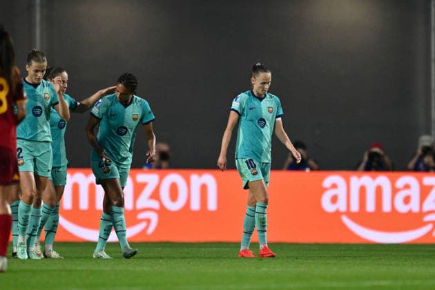 SOCCER - Women s Champions League - AS Roma vs. FC Barcelona, Barca Photo by IPA ABACAPRESS.COM89151532 - Caroline Graham Hansen of F.C. Barcelona celebrates after scoring the goal that made the score 0-1 during Matchday 2 of the 2026 27 UEFA Women s Champions League group stage, a soccer match between A.S. Roma and FC Barcelona at Tre Fontane Stadium on September 30, 2026, in Rome, Italy. Rome Italy  Copyright: xIPAxSport ABACAx