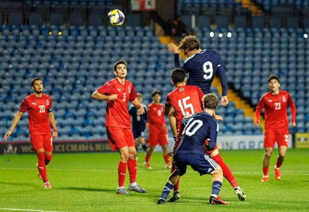 30.09.2026 Scotland U21, U 21 v Azerbaijan: Barney Stewart scores for Scotland  Copyright: xWilliexVassx NINTCHDBPICT001112376117