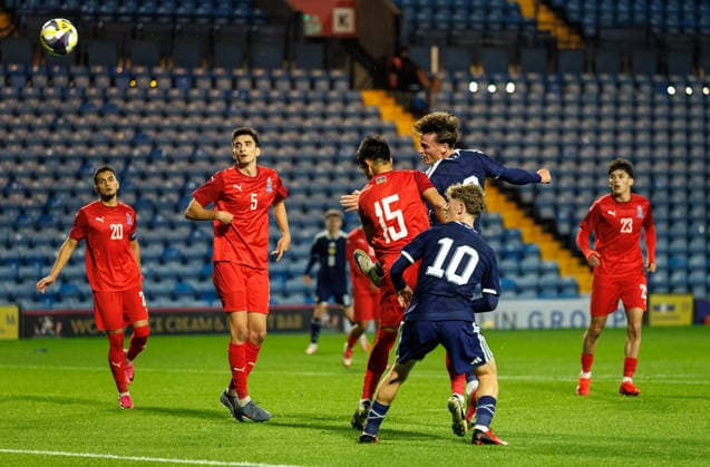 30.09.2026 Scotland U21, U 21 v Azerbaijan: Barney Stewart scores for Scotland  Copyright: xWilliexVassx NINTCHDBPICT001112376369