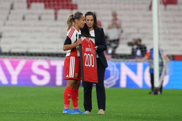 Lisbon, Portugal, September 30: Lucia Alves made her 200th appearance for SL Benfica during the 2026–27 UEFA Women’s Champions League, in the Group Stage Matchday 2 match between SL Benfica and FC Bayern Munich on September 30, 2026, in Lisbon, Portugal Copyright: HMBxMedia JoaquimxFerreira
