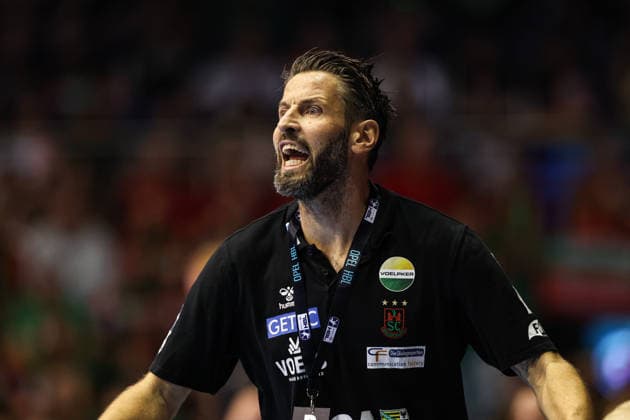 Coach Bennet Wiegert, SC Magdeburg, Handball Bundesliga, 2026–2027 season, SC Magdeburg vs. THW Kiel at the GETEC Arena in Magdeburg, Handball, Germany, September 30, 2026