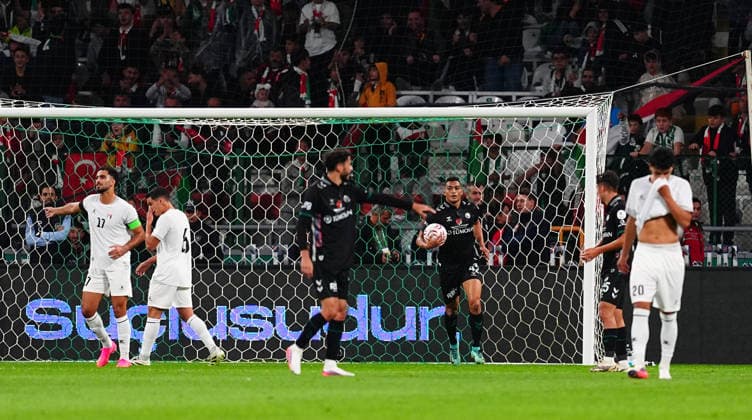 Konyaspor v Palestine - Friendly KONYA, TURKIYE - SEPTEMBER 30: Mohamed Mostafa of Konyaspor celebrates after scoring a goal during a friendly match as part of Palestine Day events at Konya Metropolitan Municipality Stadium in Konya, Turkiye on September 30, 2026. Evrim Aydin Anadolu Konya Turkey. Editorial use only. Please get in touch for any other usage.  Copyright: x2026xAnadoluxEvrimxAydinx