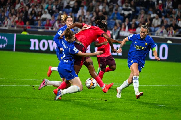 Football : OL Lyonnes women v Chelsea women - Women s champions league - 30 09 2026 Marie Antoinette KATOTO of OL Lyoinnes during the UEFA Champions league womens match between OL Lyonnes women and Chelsea women at Groupama Stadium Decines Charpieu Lyon on September 30, 2026 , France LYONFrance  Copyright: xMouradxAllilix