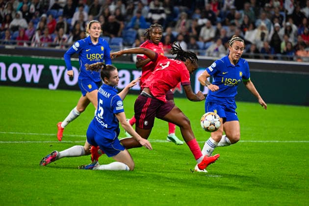 Football : OL Lyonnes women v Chelsea women - Women s champions league - 30 09 2026 Marie Antoinette KATOTO of OL Lyoinnes during the UEFA Champions league womens match between OL Lyonnes women and Chelsea women at Groupama Stadium Decines Charpieu Lyon on September 30, 2026 , France LYONFrance  Copyright: xMouradxAllilix