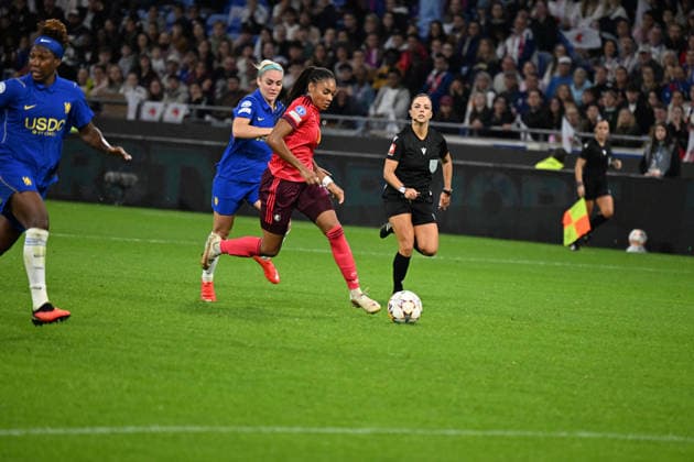 Football : OL Lyonnes women v Chelsea women - Women s champions league - 30 09 2026 Selma PARALLUELO of OL Lyoinnes during the UEFA Champions league womens match between OL Lyonnes women and Chelsea women at Groupama Stadium Decines Charpieu Lyon on September 30, 2026 , France LYONFrance  Copyright: xMouradxAllilix