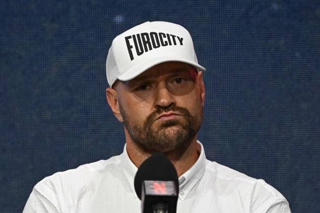 Tyson Fury and Anthony Joshua hold press conference, PK, Pressekonferenz in London before December clash LONDON, UK - SEPTEMBER 30: British heavyweight boxers Tyson Fury and Anthony Joshua (not seen) meet at a press conference ahead of their bout at Principality Stadium in Cardiff on December 11, 2026 held at British Airways ARC, Olympia in London, United Kingdom, September 30, 2026. Rasid Necati Aslim Anadolu London United Kingdom. Editorial use only. Please get in touch for any other usage.  Copyright: x2026xAnadoluxRasidxNecatixAslimx