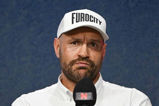 Tyson Fury and Anthony Joshua hold press conference, PK, Pressekonferenz in London before December clash LONDON, UK - SEPTEMBER 30: British heavyweight boxers Tyson Fury and Anthony Joshua (not seen) meet at a press conference ahead of their bout at Principality Stadium in Cardiff on December 11, 2026 held at British Airways ARC, Olympia in London, United Kingdom, September 30, 2026. Rasid Necati Aslim Anadolu London United Kingdom. Editorial use only. Please get in touch for any other usage.  Copyright: x2026xAnadoluxRasidxNecatixAslimx