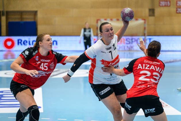 Diana Doegg Magnusdottir, HSG Blomberg Lippe, 07, Natsuki Aizawa, Thuringer HC, 23, Jolina Huhnstock, Thuringer HC, 45 GER, Thuringer HC vs. HSG Blomberg Lippe, Handball, DHB Cup, 2026–2027 Season, 2nd round, Wednesday, 7:00 p.m., September 30, 2026 GER, Thueringer HC vs. HSG Blomberg Lippe, Handball, DHB Cup, 2026–2027 season, Round 2, Wednesday, 7:00 p.m., September 30, 2026, Bad Langensalza Copyright: xMartinxHerbstx