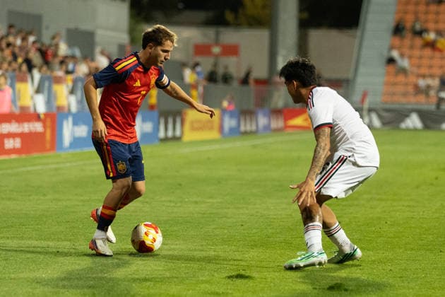ESP U-20 Spain vs. Mexico: Dani Yanez of Spain during an international U-20 friendly match between Spain and Mexico played at Cerro del Espino Stadium in Majadahonda, Madrid, on September 30, 2026, in Spain Copyright: xx