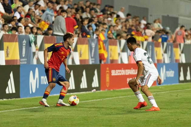 ESP U-20 Spain vs. Mexico: Dani Yanez of Spain during an international U-20 friendly match between Spain and Mexico played at Cerro del Espino Stadium in Majadahonda, Madrid, on September 30, 2026, in Spain Copyright: xx