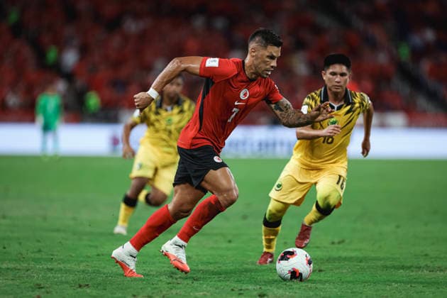 Brunei Darussalam v Hong Kong, China - FIFA ASEAN CUP Division 2 Group A Brunei Darussalam and 7 JUNINHO of Hong Kong, China compete during the FIFA ASEAN Cup 2026 Division 2 Group A match between Brunei Darussalam and Hong Kong, China at Kai Tak Stadium in Hong Kong, China, on September 30, 2026. Hong Kong China  Copyright: xZhichengxQinx originalFilename:qin-fifaasea260930_npfec.jpg