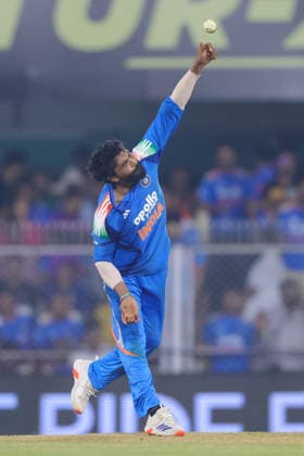 India v West Indies - ODI Series 2026 Ravindra Jadeja of India delivers a ball during the second one day international (ODI) cricket match between India and West Indies at Barsapara Cricket Stadium in Guwahati, India, on September 30, 2026. Guwahati Assam India  Copyright: xShubhajitxRoyxKarmakarx originalFilename:roykarmakar-2ndodicr260930_np0RT.jpg