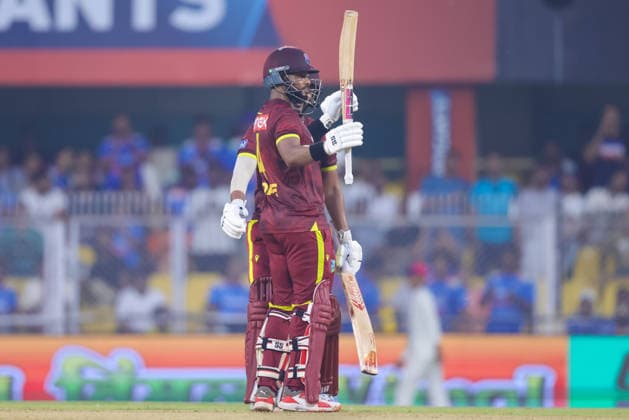 India v West Indies - ODI Series 2026 Shai Hope, captain of the West Indies, celebrates after scoring a century during the second one day international (ODI) cricket match between India and West Indies at Barsapara Cricket Stadium in Guwahati, India, on September 30, 2026. Guwahati Assam India  Copyright: xShubhajitxRoyxKarmakarx originalFilename:roykarmakar-2ndodicr260930_npBfg.jpg