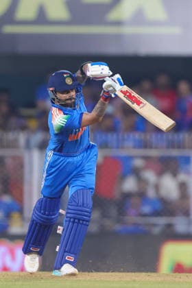 India v West Indies - ODI Series 2026 Virat Kohli of India hits a six during the second one day international (ODI) cricket match between India and West Indies at Barsapara Cricket Stadium in Guwahati, India, on September 30, 2026. Guwahati Assam India  Copyright: xShubhajitxRoyxKarmakarx originalFilename:roykarmakar-2ndodicr260930_npcqf.jpg